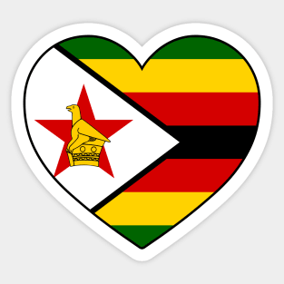 Heart - Zimbabwe Sticker